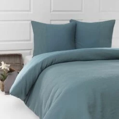 Papillon Deluxe+ Mendoza Dekbedovertrek - 200x200/220 Cm - Blauw -Leen Bakker Winkel 1300321742 0101