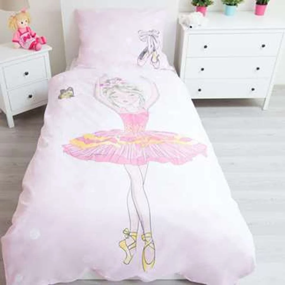 Ballet Dance - Dekbedovertrek - Eenpersoons - 140 X 200 Cm - Roze 4 Ballet Dance - Dekbedovertrek - Eenpersoons - 140 X 200 Cm - Roze - Afbeelding 2