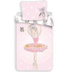 Ballet Dance - Dekbedovertrek - Eenpersoons - 140 X 200 Cm - Roze