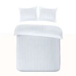 Papillon Dekbedovertrek Satijn Streep - 140x200/220 Cm - Wit 6 Papillon Dekbedovertrek Satijn Streep - 140x200/220 Cm - Wit -Leen Bakker Winkel 1362502616 0101