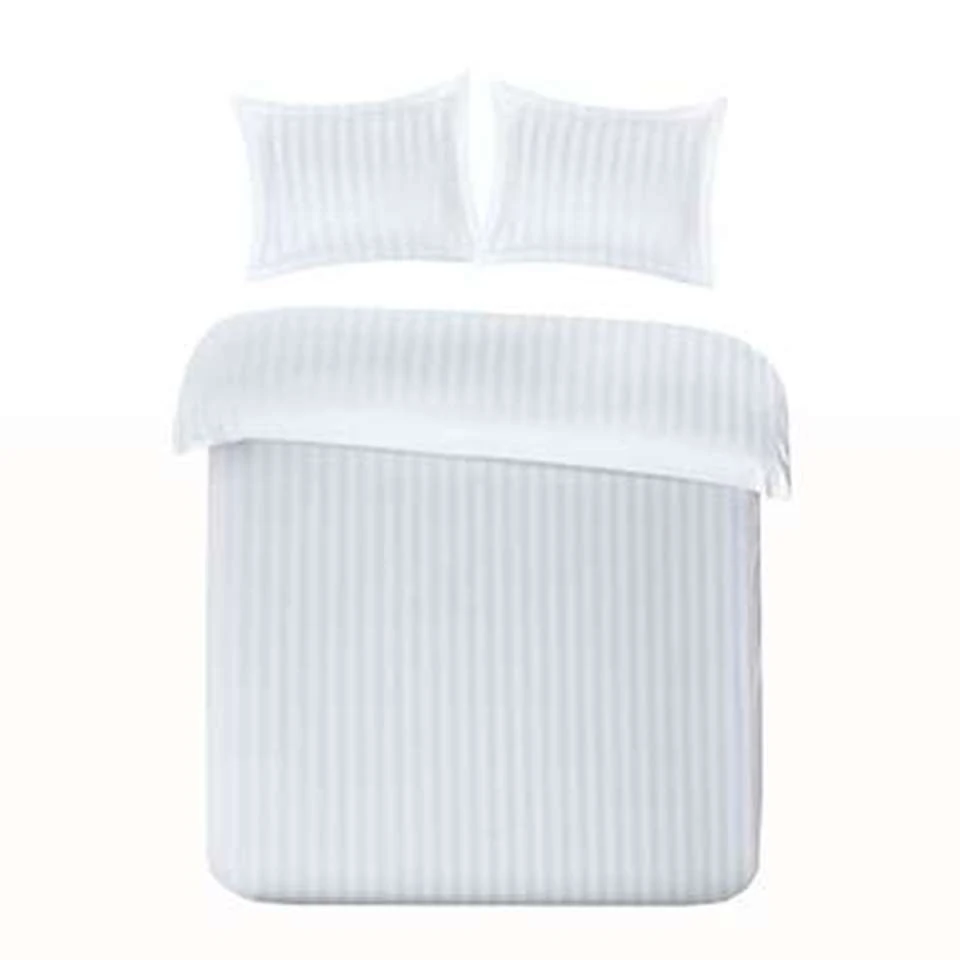 Papillon Dekbedovertrek Satijn Streep - 140x200/220 Cm - Wit 4 Papillon Dekbedovertrek Satijn Streep - 140x200/220 Cm - Wit - Afbeelding 2