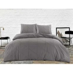 Papillon Dekbedovertrek Canberra - 140x200/220 Cm - Grijs -Leen Bakker Winkel 1380843878 0101