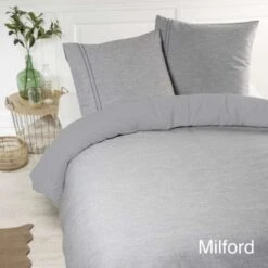 Papillon Deluxe Milford Dekbedovertrek - 200x200/220 Cm - Grijs -Leen Bakker Winkel 1450615959 0101