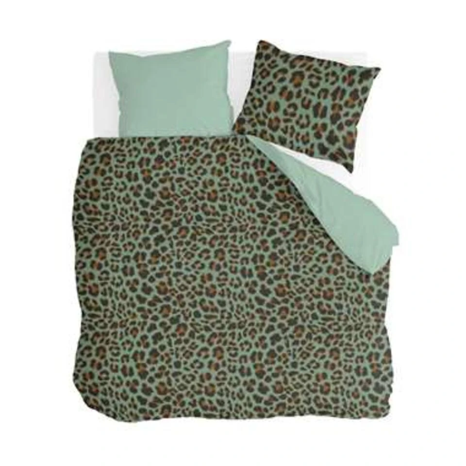 Byrklund - Dekbedovertrek Lazy Leopard - 240x220 Cm - Groen 3 Byrklund - Dekbedovertrek Lazy Leopard - 240x220 Cm - Groen