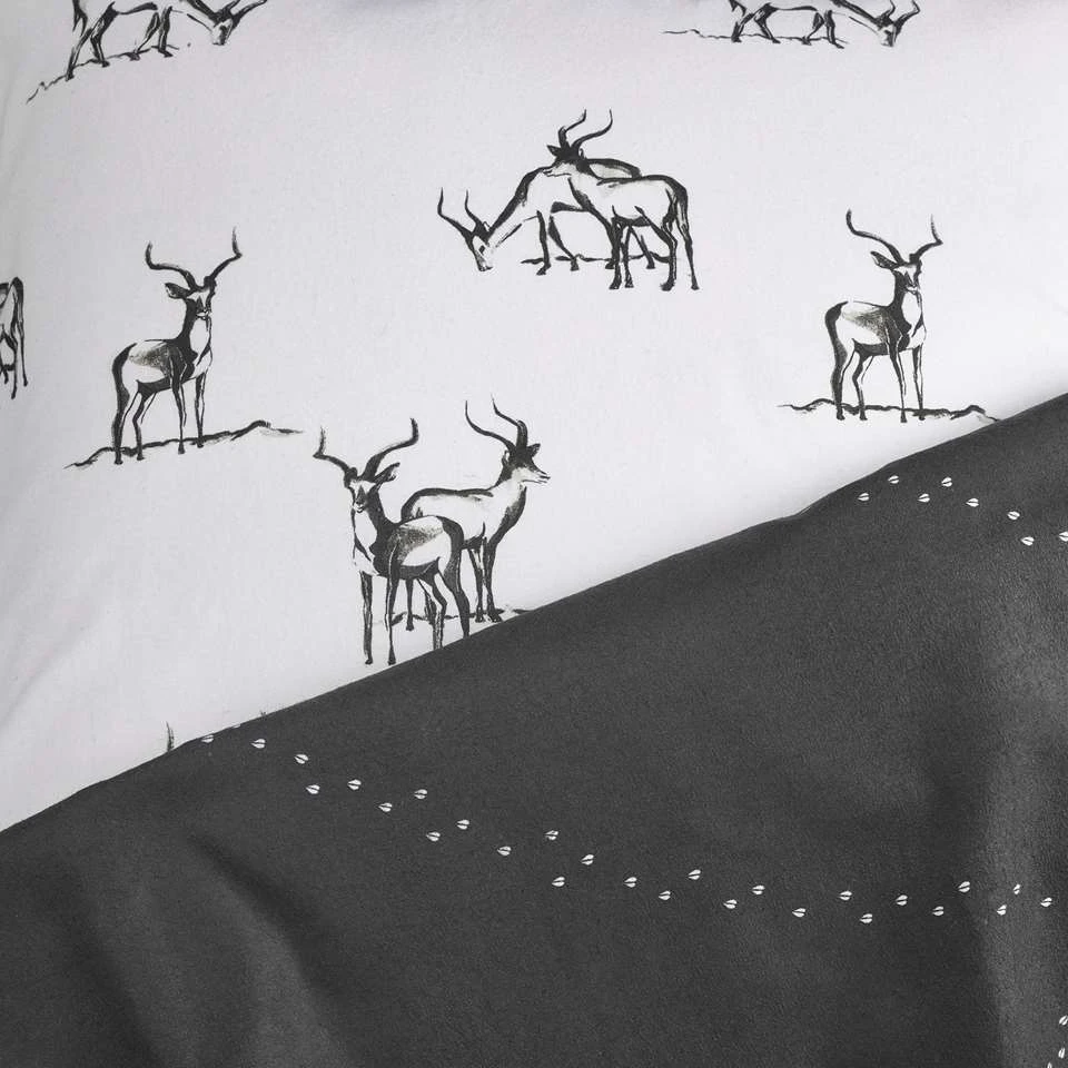 De Witte Lietaer Dekbedovertrek Antilope - 140 X 200/220 Cm - Grijs 4 De Witte Lietaer Dekbedovertrek Antilope - 140 X 200/220 Cm - Grijs - Afbeelding 2