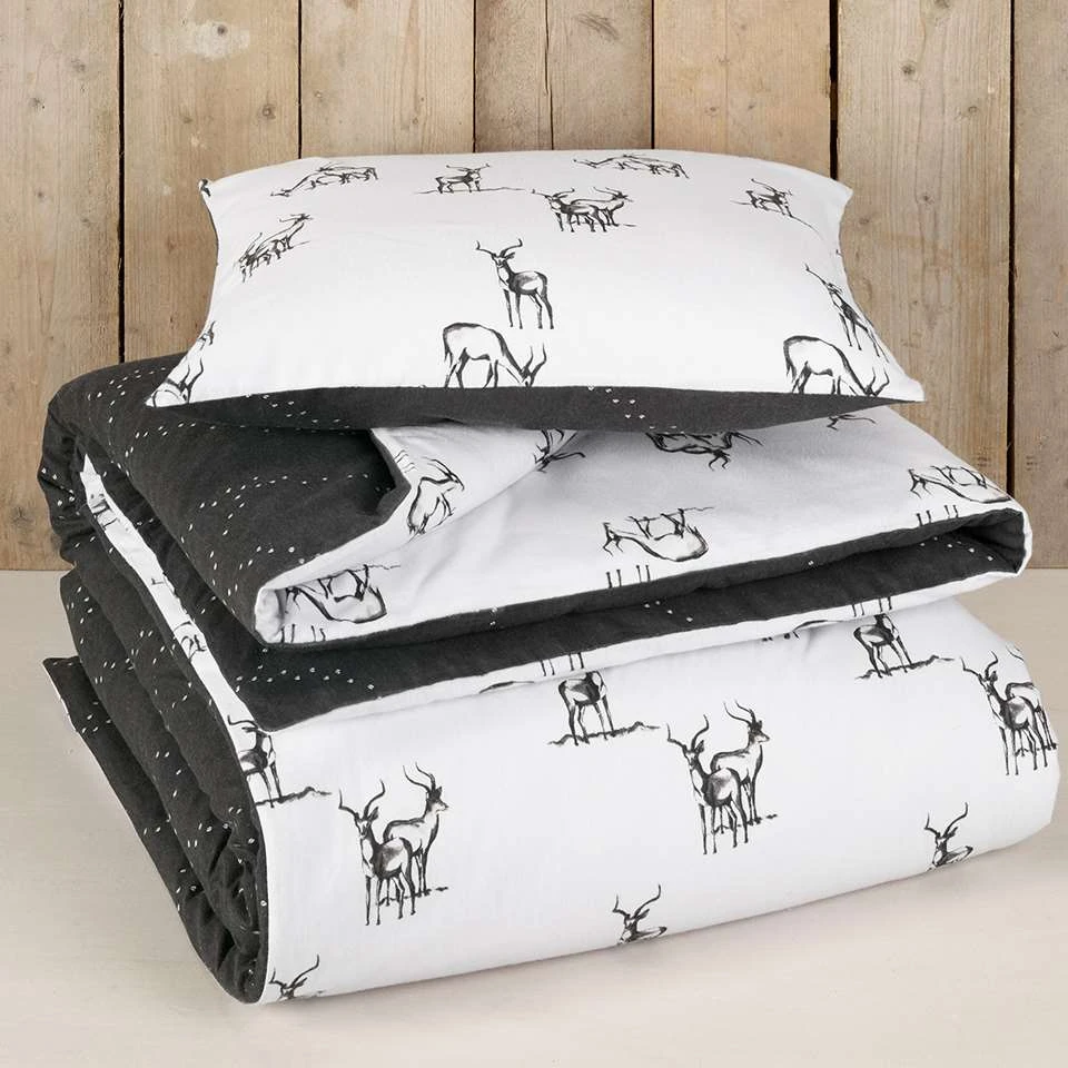 De Witte Lietaer Dekbedovertrek Antilope - 140 X 200/220 Cm - Grijs 6 De Witte Lietaer Dekbedovertrek Antilope - 140 X 200/220 Cm - Grijs - Afbeelding 4