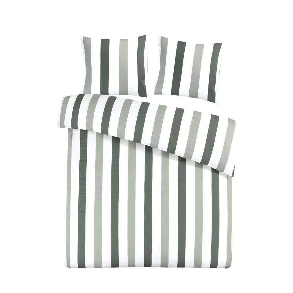 Papillon Dekbedovertrek Scott - 140x200/220 Cm - Groen 3 Papillon Dekbedovertrek Scott - 140x200/220 Cm - Groen