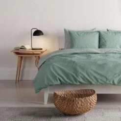 Mistral Home Dekbedovertrek 100% Gewassen Katoen Groen 260x240 Cm -Leen Bakker Winkel 1543393609 0101
