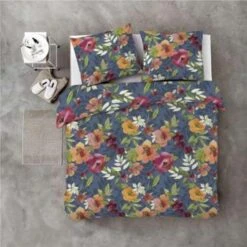 Byrklund - Dekbedovertrek Flowering Peonies - 200x220 Cm - Blauw -Leen Bakker Winkel 1574830442 0102