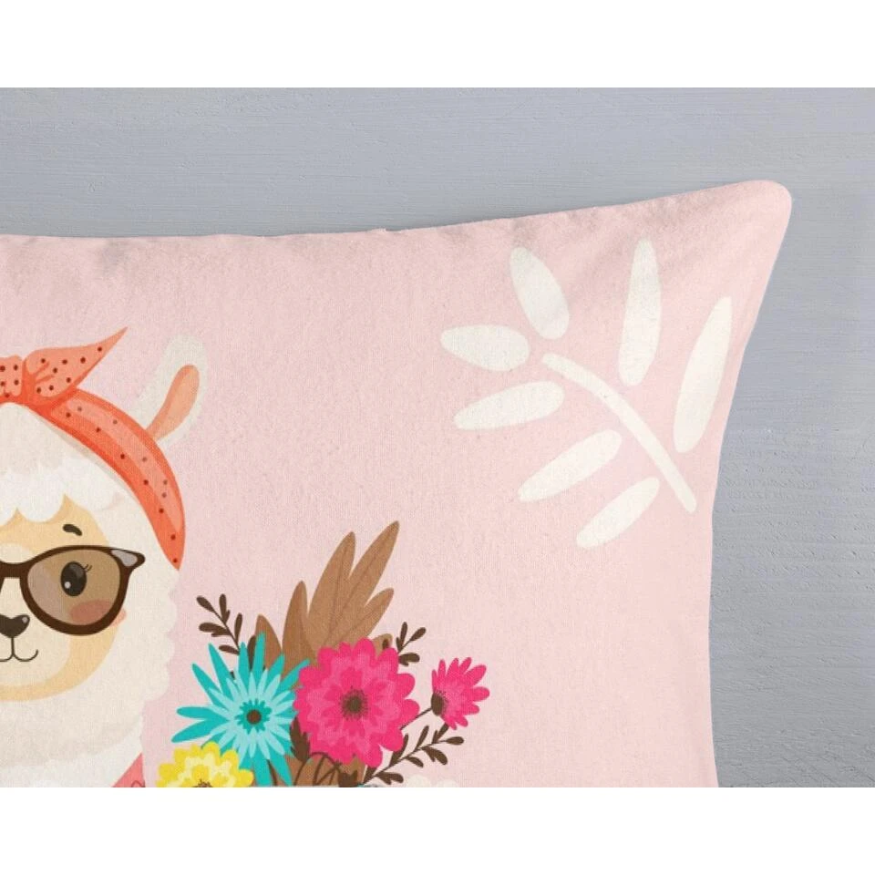 Good Morning Kinderdekbedovertrek "" - Roze - (140x200/220 Cm) - Katoen Flanel 6 Good Morning Kinderdekbedovertrek "" - Roze - (140x200/220 Cm) - Katoen Flanel - Afbeelding 4