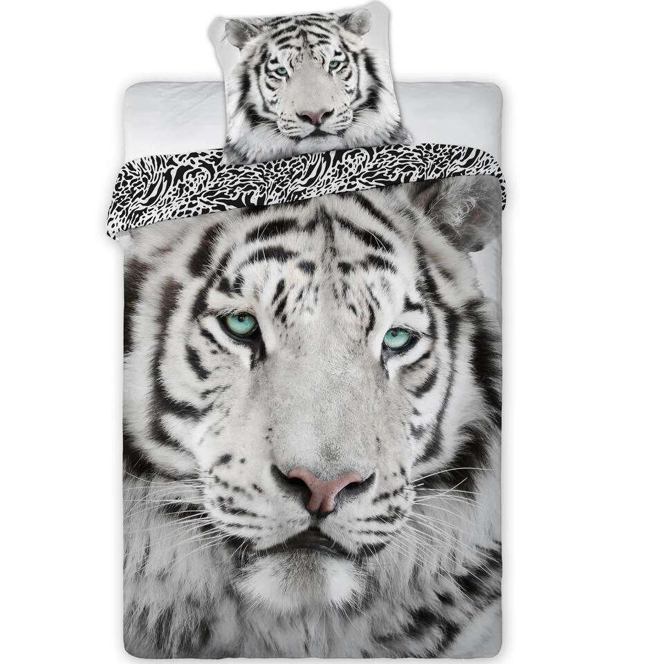 Animal Pictures Tijger - Dekbedovertrek - Eenpersoons - 140 X 200 Cm - Multi 3 Animal Pictures Tijger - Dekbedovertrek - Eenpersoons - 140 X 200 Cm - Multi