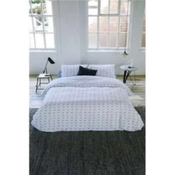 Walra - Dekbedovertrek More Dashes - 240x220 Cm - Wit / Grijs -Leen Bakker Winkel 1630502288 0103