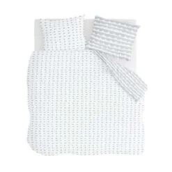 Walra - Dekbedovertrek More Dashes - 240x220 Cm - Wit / Grijs