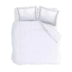 Walra - Dekbedovertrek Subtile Stripe - 240x220 Cm - Wit / Antraciet