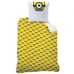 Minions Dekbedovertrek Eyes - Eenpersoons - 140 X 200 Cm - Katoen -Leen Bakker Winkel 1694993150 0101