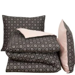 De Witte Lietaer Dekbedovertrek Primrose - 240 X 220 Cm - Zwart -Leen Bakker Winkel 1722842408 0102