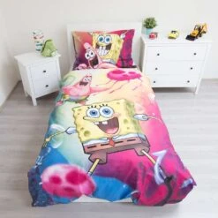 SpongeBob Dekbedovertrek Fun - Eenpersoons - 140 X 200 Cm - Multi -Leen Bakker Winkel 1748340276 0101