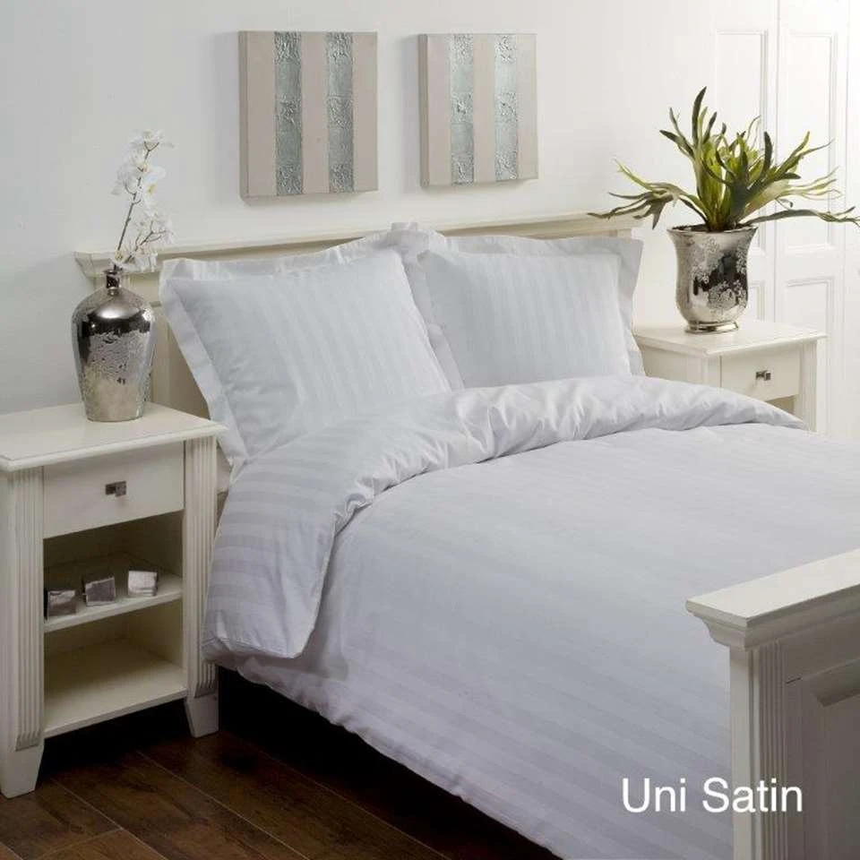 Papillon Dekbedovertrek Satijn Streep - 240x200/220 Cm - Wit 4 Papillon Dekbedovertrek Satijn Streep - 240x200/220 Cm - Wit - Afbeelding 2