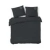 Dindi Home - Dekbedovertrek Plain Beauty - 200x220 Cm - Zwart