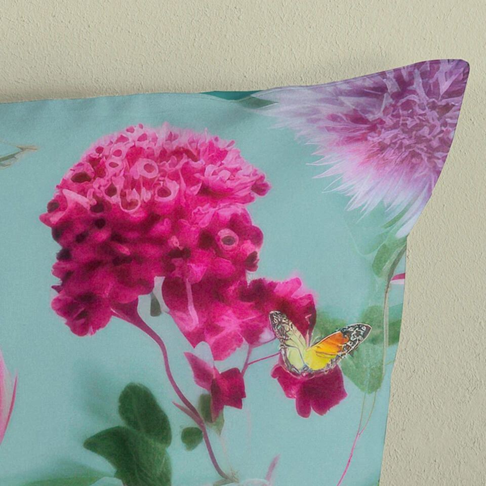 Good Morning Flowerdream Dekbedovertrek Aqua-Lits-jumeaux (240 X 200/220 Cm) 4 Good Morning Flowerdream Dekbedovertrek Aqua-Lits-jumeaux (240 X 200/220 Cm) - Afbeelding 2