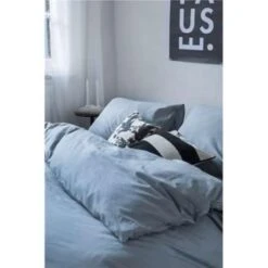 Dindi Home - Dekbedovertrek Plain Beauty - 140x220 Cm - Blauw -Leen Bakker Winkel 1910922472 0101