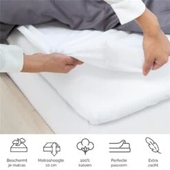 Byrklund - Molton Bed Basics Multifit Topper - 160x200 Cm - Wit 9 Byrklund - Molton Bed Basics Multifit Topper - 160x200 Cm - Wit -Leen Bakker Winkel 1953752338 0104