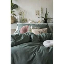 Dindi Home - Dekbedovertrek Plain Beauty - 240x220 Cm - Donker Groen -Leen Bakker Winkel 1957992854 0103