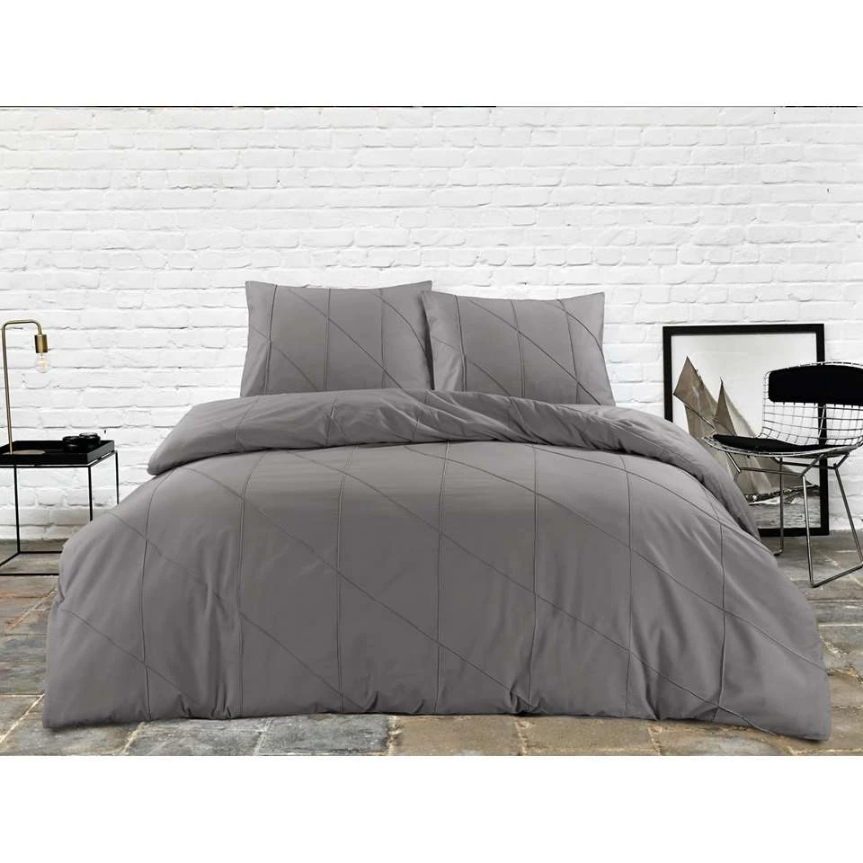 Papillon Dekbedovertrek Canberra - 240x200/220 Cm - Grijs 4 Papillon Dekbedovertrek Canberra - 240x200/220 Cm - Grijs - Afbeelding 2