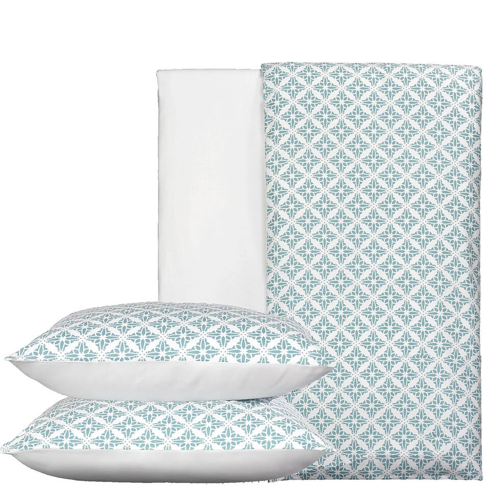 De Witte Lietaer Dekbedovertrek Katoen Satijn Azulejos - 240 X 220 Cm 5 De Witte Lietaer Dekbedovertrek Katoen Satijn Azulejos - 240 X 220 Cm - Afbeelding 3