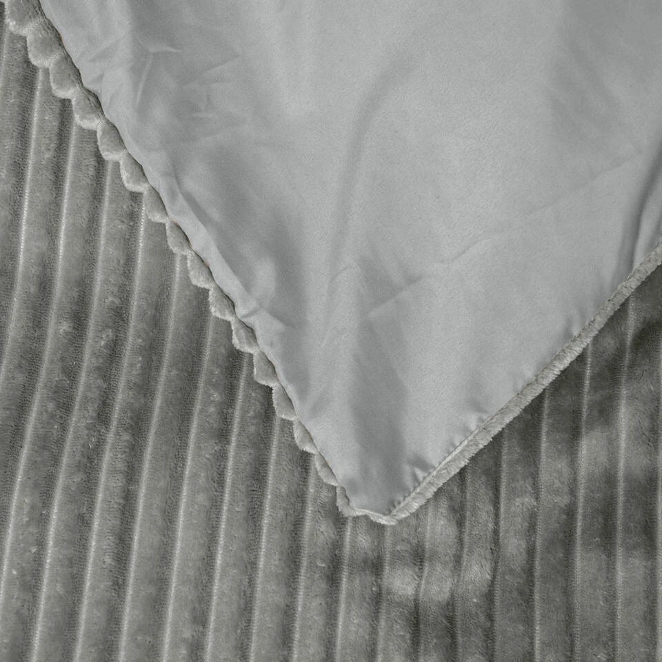 Dekbedovertrek Teddy Rib 200x220 – Fluweelzacht & Knus Design - Grijs 10 Dekbedovertrek Teddy Rib 200x220 – Fluweelzacht & Knus Design - Grijs - Afbeelding 8