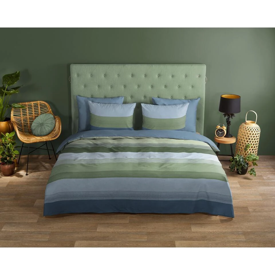 Good Morning Dekbedovertrek "strepen" - Multi - (200x200/220 Cm) - Katoen 4 Good Morning Dekbedovertrek "strepen" - Multi - (200x200/220 Cm) - Katoen - Afbeelding 2
