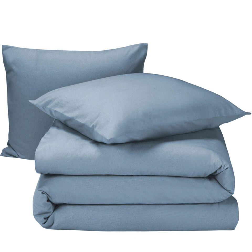 Moodit Dekbedovertrek Frey Stone Blue - 200 X 220 Cm - Katoen Flanel 5 Moodit Dekbedovertrek Frey Stone Blue - 200 X 220 Cm - Katoen Flanel - Afbeelding 3