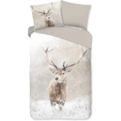Good Morning Snowydeer Flanel Debedovertrek Sand-2-persoons (200 X... -Leen Bakker Winkel 304e21b52b9247f0accb185531f456ed