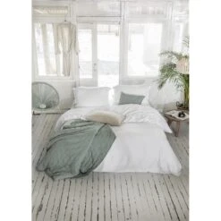 Walra - Dekbedovertrek Vintage Satin - 260x220 Cm - Wit -Leen Bakker Winkel 30c2043da9b44ca88da7eac308479193