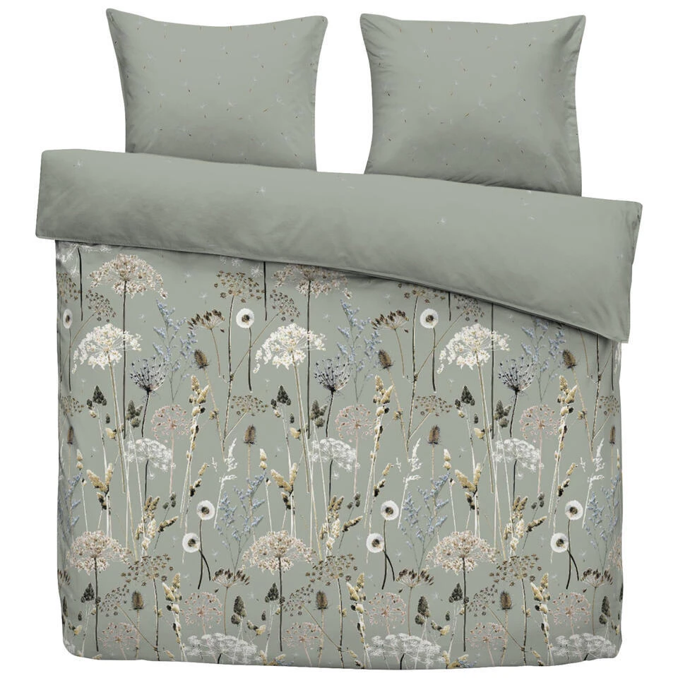 Ariadne At Home Dekbedovertrek Wind - Groen - 200x200/220 Cm 3 Ariadne At Home Dekbedovertrek Wind - Groen - 200x200/220 Cm