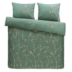Comfort Dekbedovertrek Muriel - Groen - 200x200/220 Cm -Leen Bakker Winkel 31104676 0102