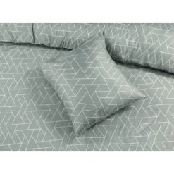 Dekbedovertrek Austin - Grijsgroen - 140x200 Cm -Leen Bakker Winkel 31105431 9000