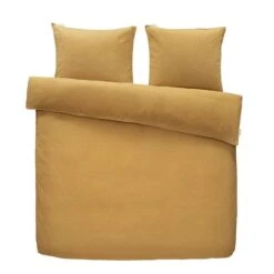Walra Dekbedovertrek Vintage Cotton - Mosterd - 240x200/220 Cm