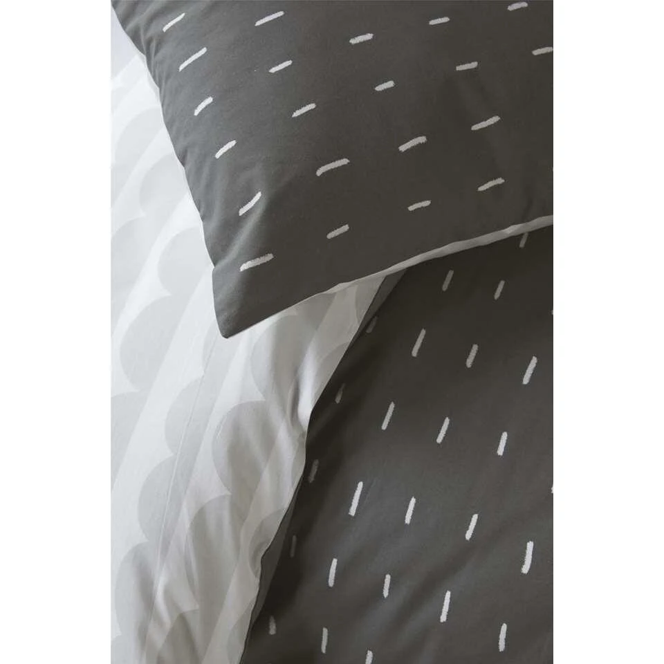 Walra Dekbedovertrek More Dashes - Antraciet - 200x200/220 Cm 6 Walra Dekbedovertrek More Dashes - Antraciet - 200x200/220 Cm - Afbeelding 4