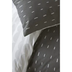 Walra Dekbedovertrek More Dashes - Antraciet - 240x200/220 Cm -Leen Bakker Winkel 31105586 0002