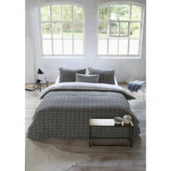 Walra Dekbedovertrek More Dashes - Antraciet - 240x200/220 Cm -Leen Bakker Winkel 31105586 0003
