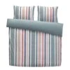 Comfort Dekbedovertrek Ragnar Strepen - Wit/groen - 200x200/220 Cm -Leen Bakker Winkel 31105747