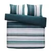 Royal Dekbedovertrek Kalmar Strepen - Wit/groen - 200x200/220 Cm