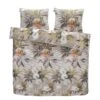 Comfort Dekbedovertrek Malene Bloemen - Taupe - 200x200/220 Cm