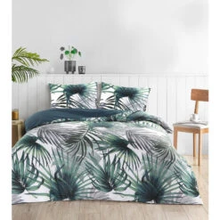 Comfort Dekbedovertrek Paloma Botanisch - Groen - 240x200/220 Cm -Leen Bakker Winkel 31105981 9050
