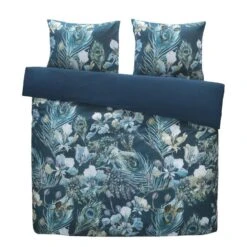 Royal Dekbedovertrek Amari Botanisch - Blauw - 200x200/220 Cm