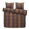 Comfort Dekbedovertrek Zef Strepen - Caramel/blauw - 200x200/220 Cm -Leen Bakker Winkel 31105990