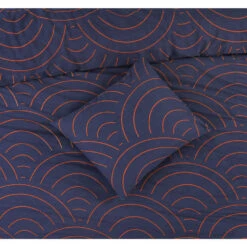 Comfort Dekbedovertrek Sendai Grafisch - Blauw/caramel - 200x200/220 Cm -Leen Bakker Winkel 31105992 9000