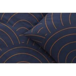 Comfort Dekbedovertrek Sendai Grafisch - Blauw/caramel - 200x200/220 Cm -Leen Bakker Winkel 31105993 9000