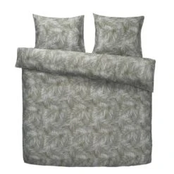 Dekbedovertrek Odin Botanisch - Grijsgroen - 200x220 Cm